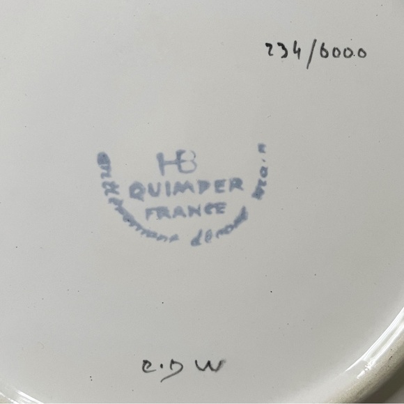 RARE Quimper 1981 Christmas Noel Plate - Picture 9 of 9